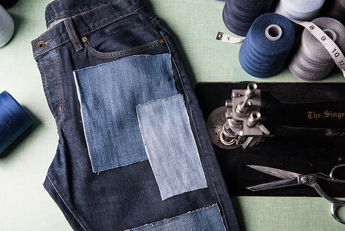 Patches on jeans!